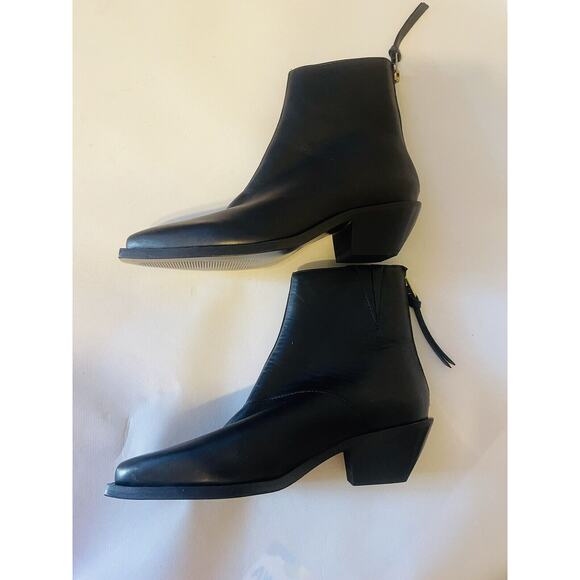 $399 - ALLSAINTS Lenora Leather Mod Bootie in Black Size 39 US 9 - Picture 6 of 6